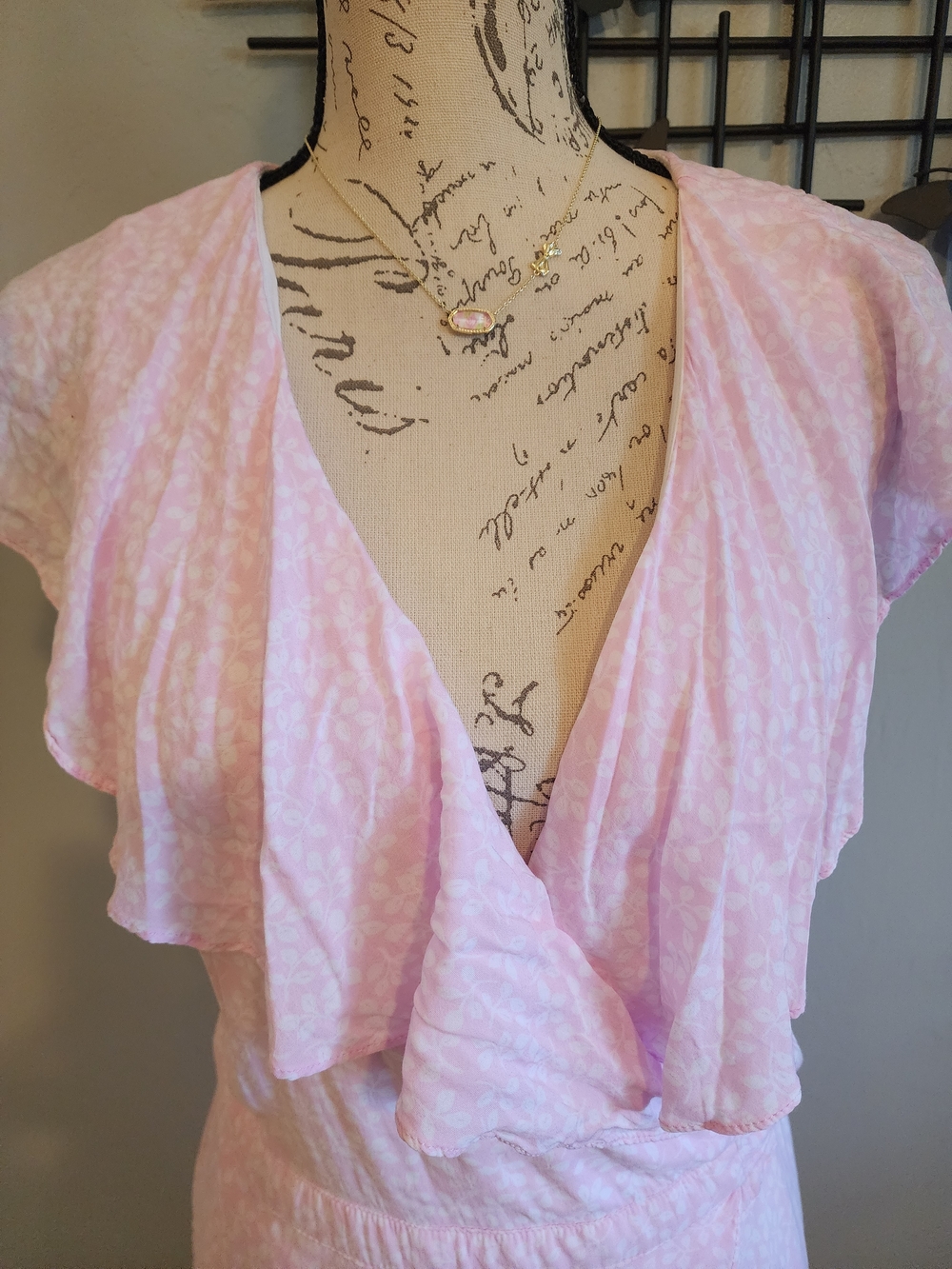 Draper James Light Pink Ruffle Wrap Mini Dress - Picture 5 of 9